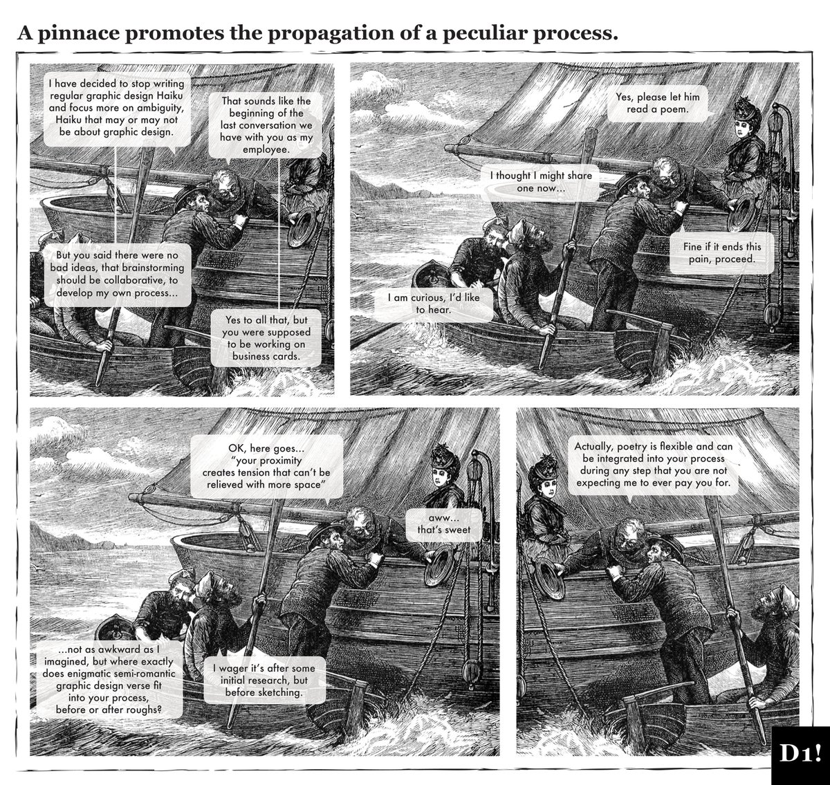 designonething's tweet image. The creative process is a process of surrender, not control.
—Julia Cameron
Plans are of little importance, but planning is essential.
—Winston Churchi
#sundaycomics #graphicdesigncomic