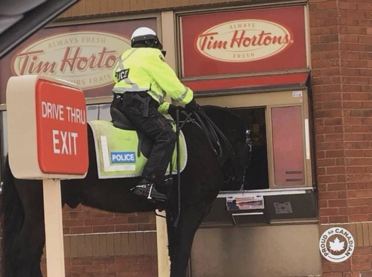 MadelnCanada's tweet image. “Hey yeah, can I get a 20 pack of timbits for myself and a double double for the guy up top.”