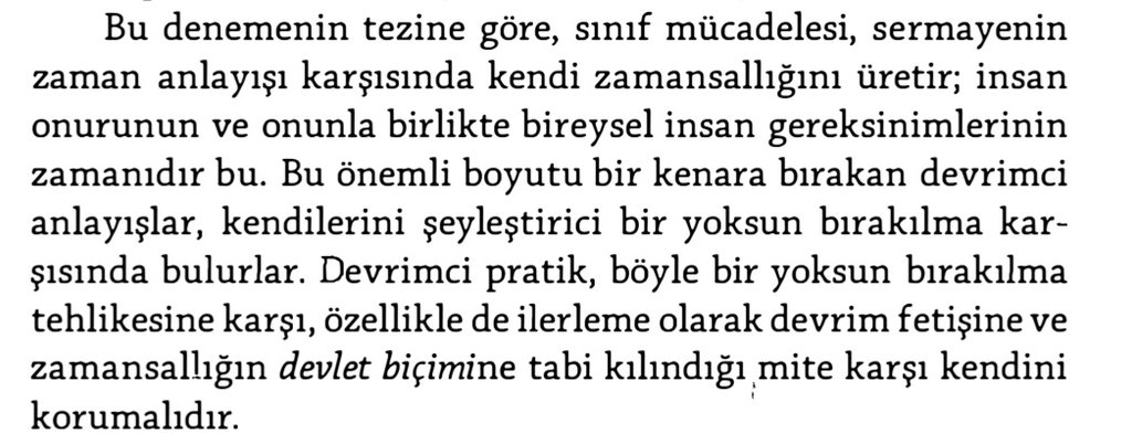 SentezFikir's tweet photo. "Bizatihi devlet biçimi, zamanın kapitalist oluşturuluşunun bir uğrağıdır. Bu zaman biçiminin kesintiye uğratılması, anti-kapitalist mücadelede toplumsal özerklik için temel önem taşır."

- Sergio Tischler https://t.co/E9M5vFlMi7