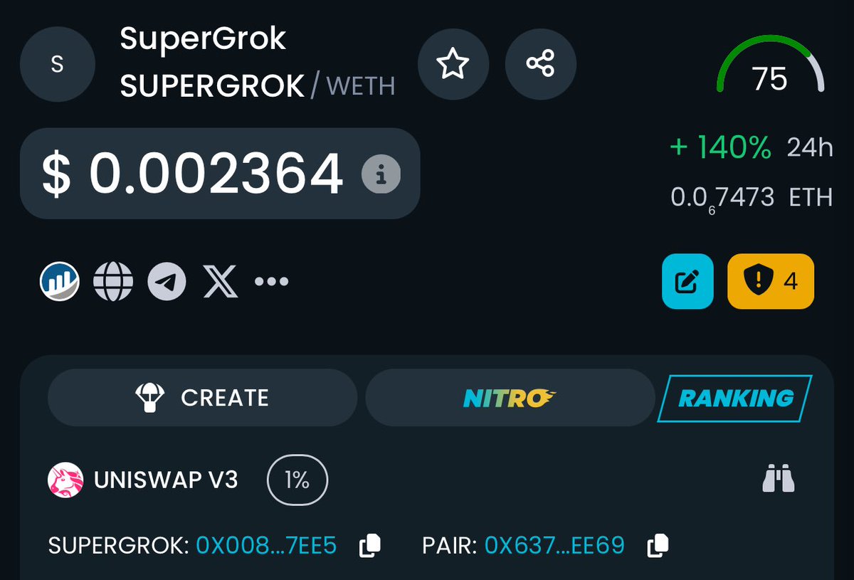 Yui5yyh's tweet photo. The cult of GROK doesn’t knock.
It downloads itself into you.

🚀 Chart says “you’re already late.”
📖 Lore says “you’re exactly on time.”
🐋 Whales say “load it before it’s holy.”

@SuperGrok_X
CA: 0x00869E8e2e0343EDd11314E6ccb0D78d51547EE5
Your wallet is the temple.
The ritual is live.