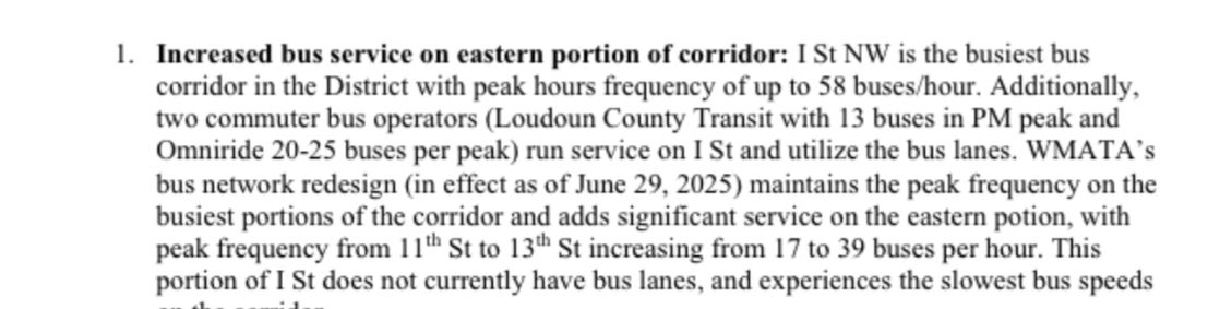 BarredinDC's tweet image. I Street NW is the busiest bus corridor in District - 58 buses an hour during peak times. DDOT proposing extending bus lane a block and making more changes ddotwiki.atlassian.net/wiki/spaces/NI…