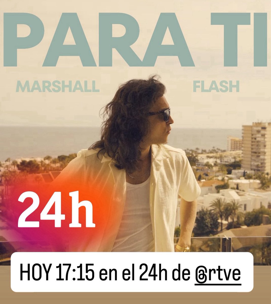 Nos vemos esta tarde a las 17:15 en el canal 24 Horas de <a href="/rtve/">RTVE</a> para presentar mi último single “Para Ti” acompañado de mi hermano <a href="/PianistaEnfurec/">Fran Hita</a> 

No te lo pierdas ✨