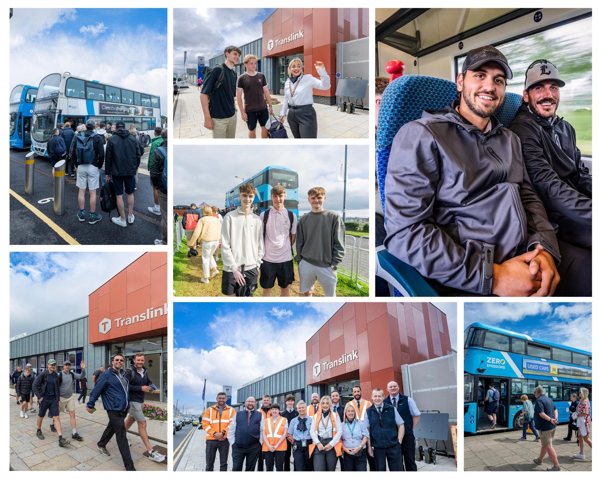 Translink_NI's tweet photo. What a week 🥳 To everyone who travelled with us, it's been great having you on-board &amp; a big thank you to our staff

If you're heading to @TheOpen or the North Coast today services are expected to be busy so plan ahead &amp; leave extra time

ℹ️ https://t.co/DSriyG1ap4

#OpenTravel https://t.co/JbRob9wAaO