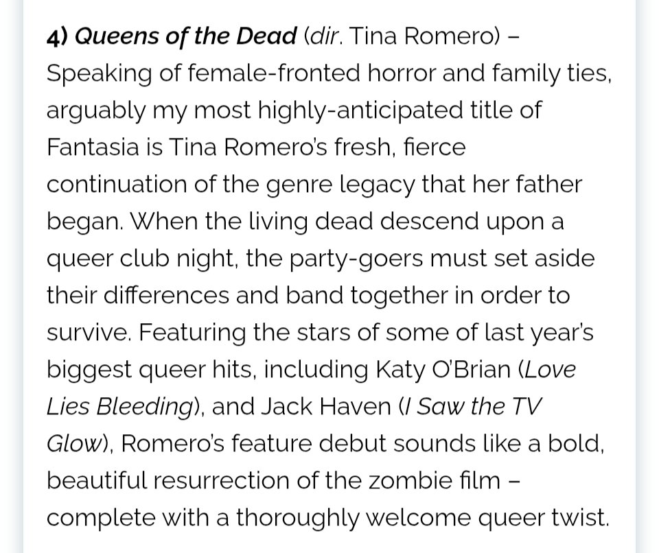 Natalie Metzger (@metzart) on Twitter photo Fantasia starts tomorrow. Queens of the Dead is on lots of must-see lists, including The Geek Show!
#QueensoftheDead #Romero <a href="/FantasiaFest/">Fantasia International Film Festival</a> Fantasia starts tomorrow. Queens of the Dead is on lots of must-see lists, including The Geek Show!
#QueensoftheDead #Romero <a href="/FantasiaFest/">Fantasia International Film Festival</a>