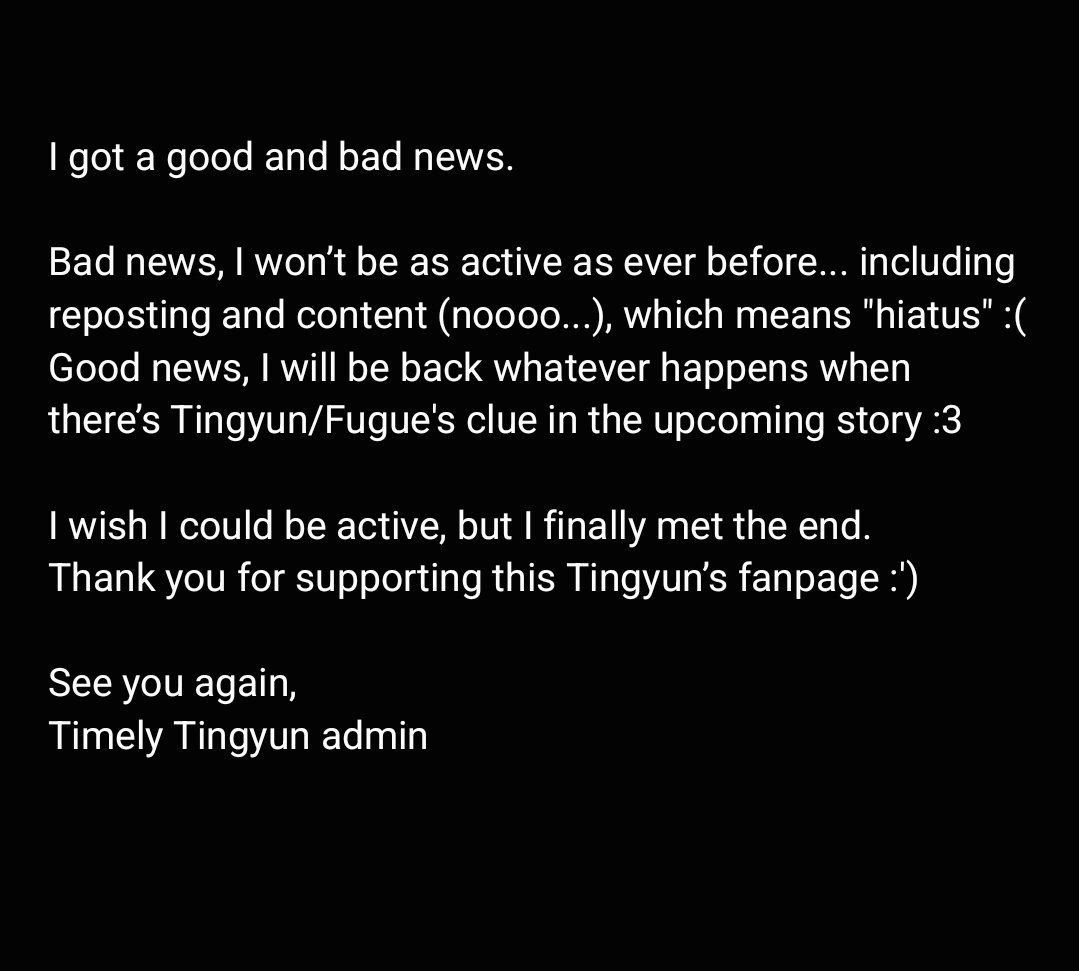 timelyfugue's tweet image. farewell.
