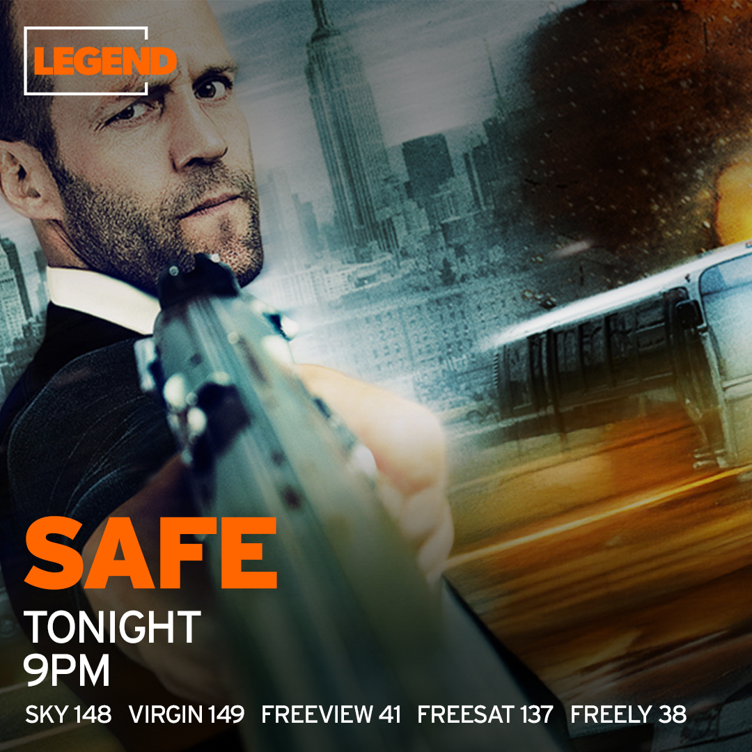 Legend__Channel's tweet image. She has the code. He is the key.
After a Triad gang murders his family, a former cage fighter (Jason Statham) vows to protect a young girl holding valuable information that several criminal factions want at 9pm, the action-packed thriller Safe.
@FreeviewTV 41, @freesat_tv 137,…