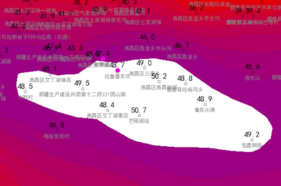 yangyubin1998's tweet image. On the afternoon of July 20,Dongkan station in the Turpan Basin broke the annual record of 48.7C! Two AWS exceeded 50C:
Mangxiaohu 50.7
Gaochang Ancient City 50.2
It became the highest temperature in China so far this year! @extremetemps @ThierryGooseBC
