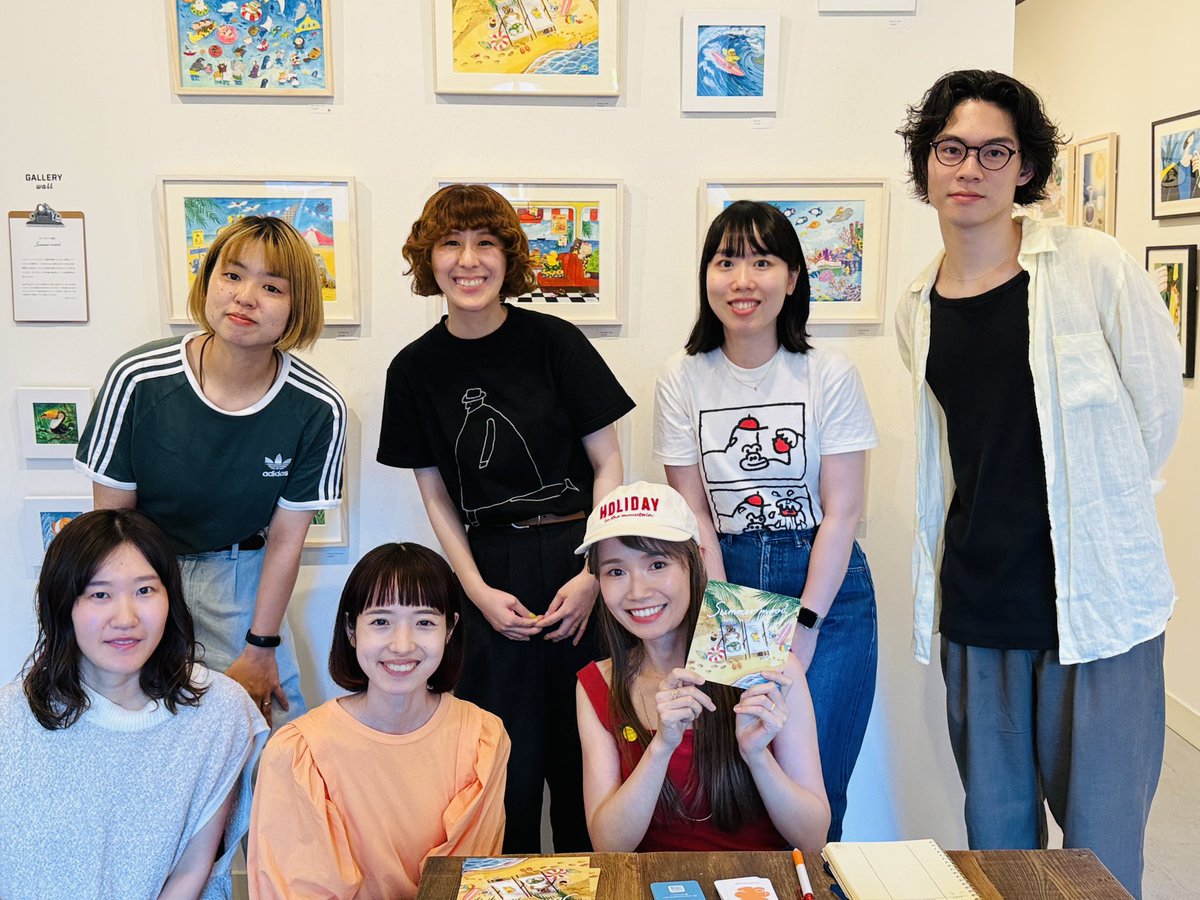 mount_co_jp's tweet image. きくちみう 個展「Summer mood」とグループ展「ROOM #8」(あそういちか・安眠・USAMI AYA・かばよし・Hikaru Hatori ・まきのみそら・真悠子・みわこのみが参加)は終了しました!猛暑の中、ご来場をありがとうございました🍹きくちさん、グループ展のみなさん素敵な作品をありがとうございました。