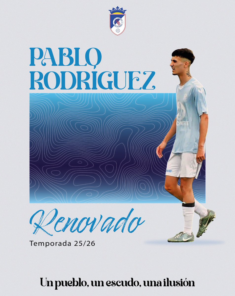✍🏽 Pablo Rodríguez "Choco" renueva su compromiso con el CD Doramas. Velocidad y gol de cara a la próxima campaña.🩵🤍