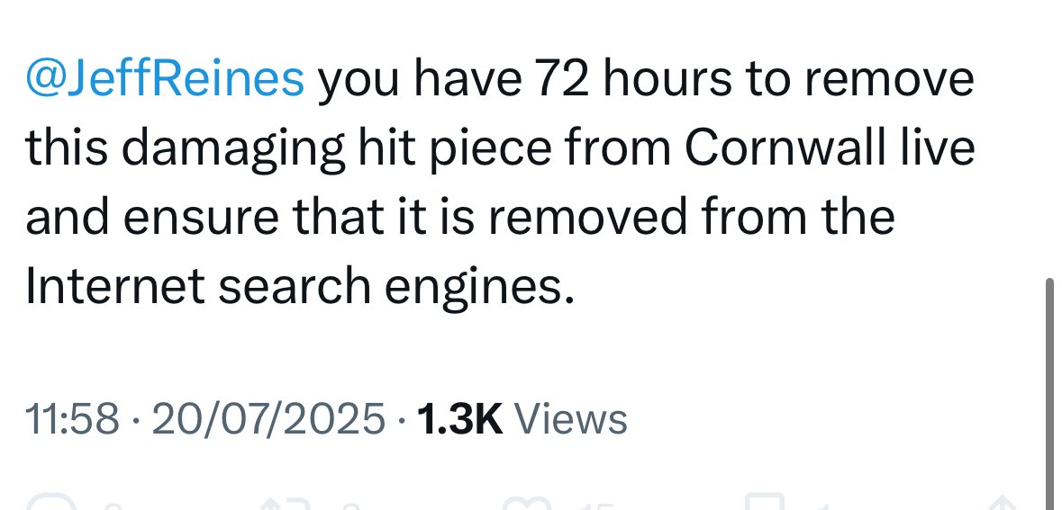 What, or you’ll sue?
😂
<a href="/CartlandDavid/">Dr Dave Cartland BMedSc MBChB MRCGP from 2014</a> <a href="/JeffReines/">Jeff Reines</a>