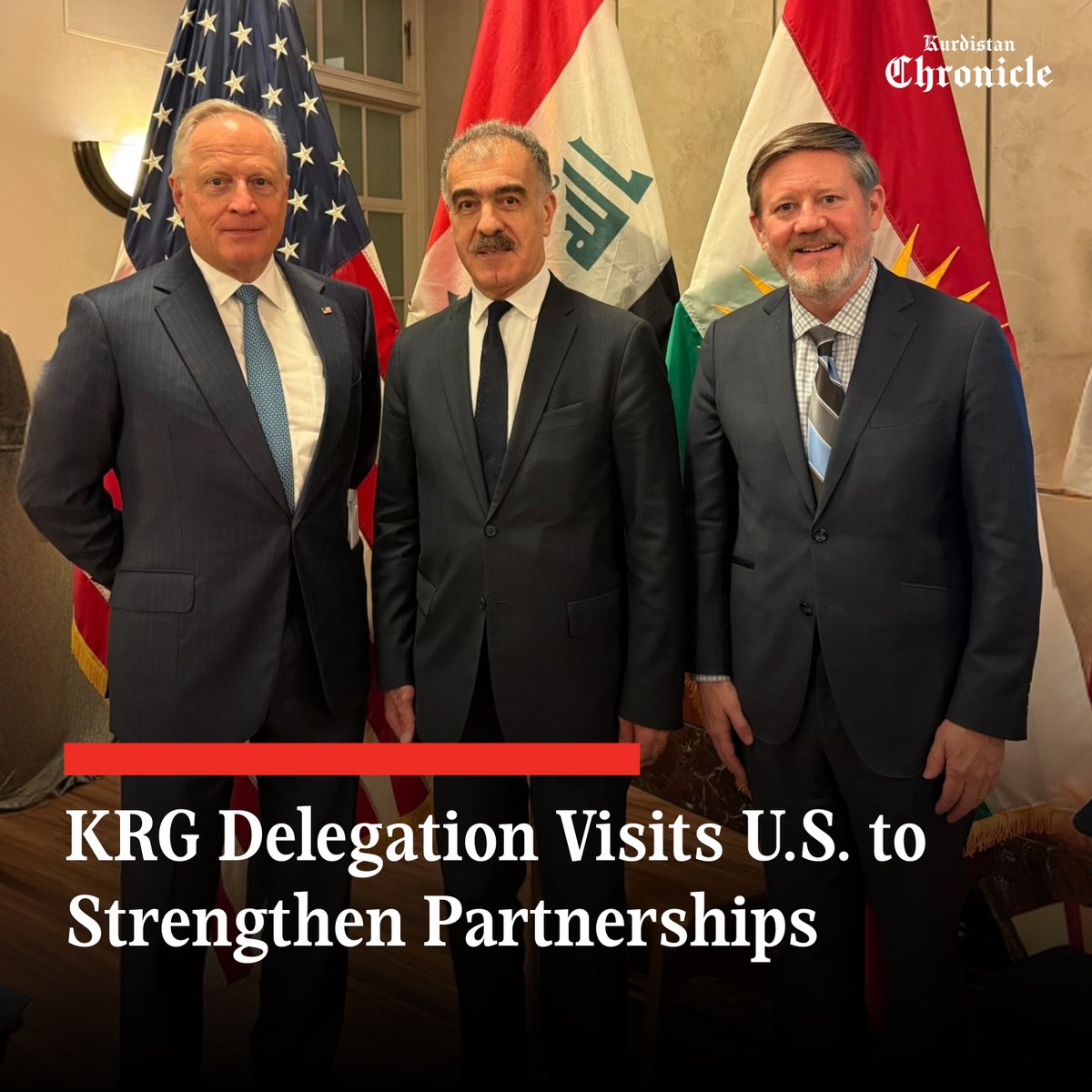 KrdChronicle's tweet image. A delegation from the Kurdistan Regional Government (KRG) – led by Safeen Dizayee, the head of the Department of Foreign Relations, and Bayan Sami Abdul Rahman, Senior Advisor to the Prime Minister – is currently on an official visit to the United States.
Read more:…