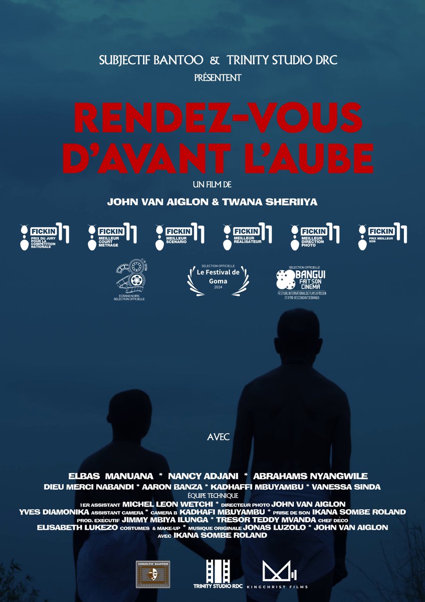 Amazing news! BEFORE THE DAYLIGHT BREAKS (Rendez-vous d'avant l'aube) was just selected by Quibdó África Film Festival via FilmFreeway.com! 
congratulations to the film's team