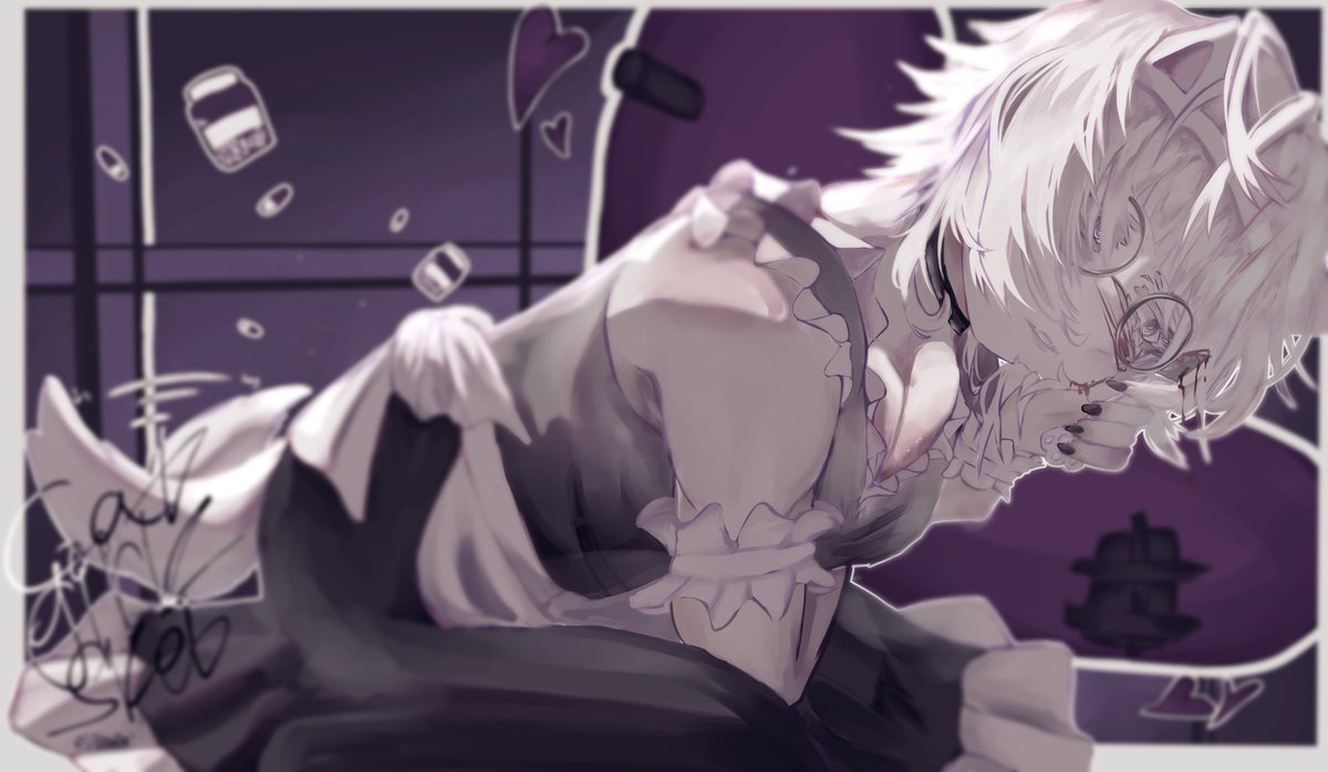ClefBoo's tweet image. Nouvelle commission qui donnera peut-être naissance à une cover... qui sait ? ☺️💜
Merci à @meowsteraddict 💜😵💫 Surprise Skeb incroyable ptn, j'ai eu tellement de version diff ! (@meowsteraddict) | VGen