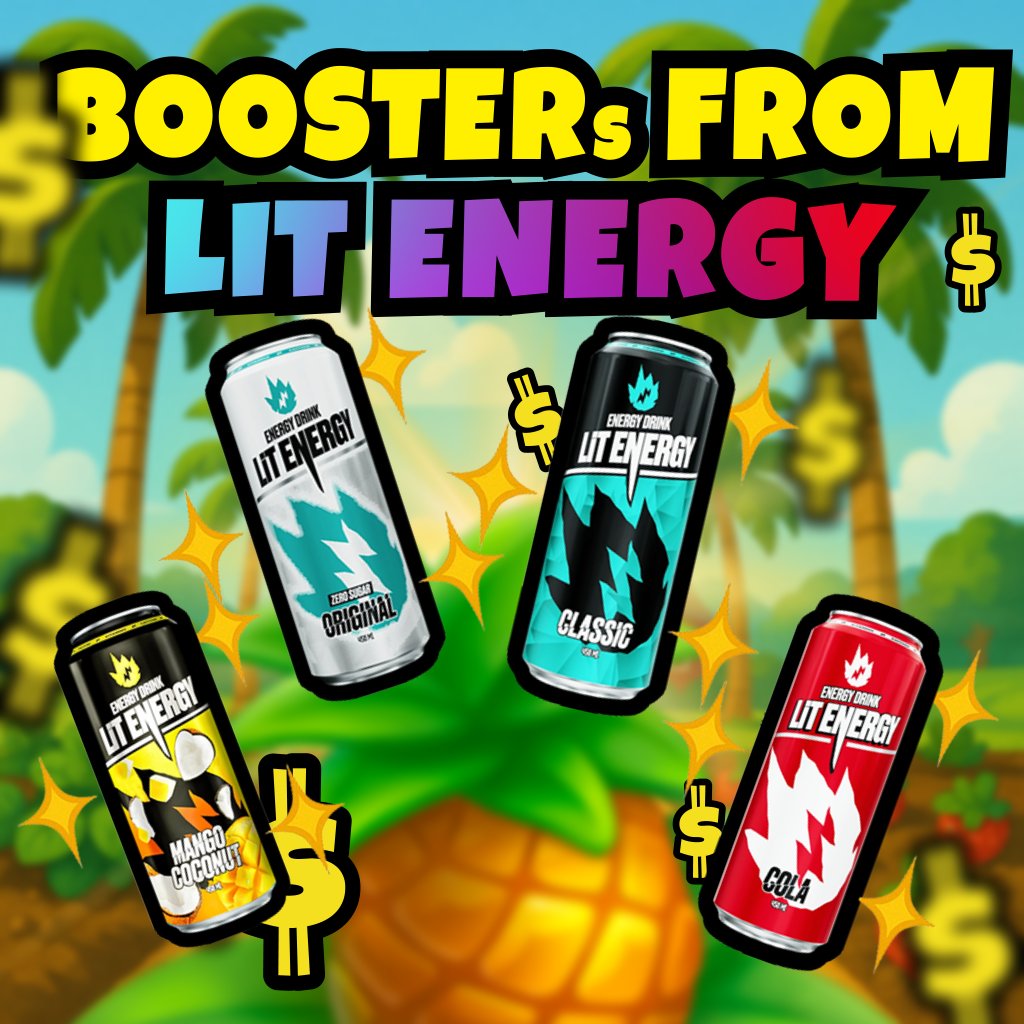 CropAndRob's tweet image. Lit Energy Boosters are OP! ⚡️

Want real profits and juicy $ harvests? Use boosters from Farmer Misha and Lit Energy!

Buy one of five boosters and pour it into your plot — now it yields $ and more coins &amp;amp; XP than ever.

Each booster lasts 25 days, so don’t forget to plant and…