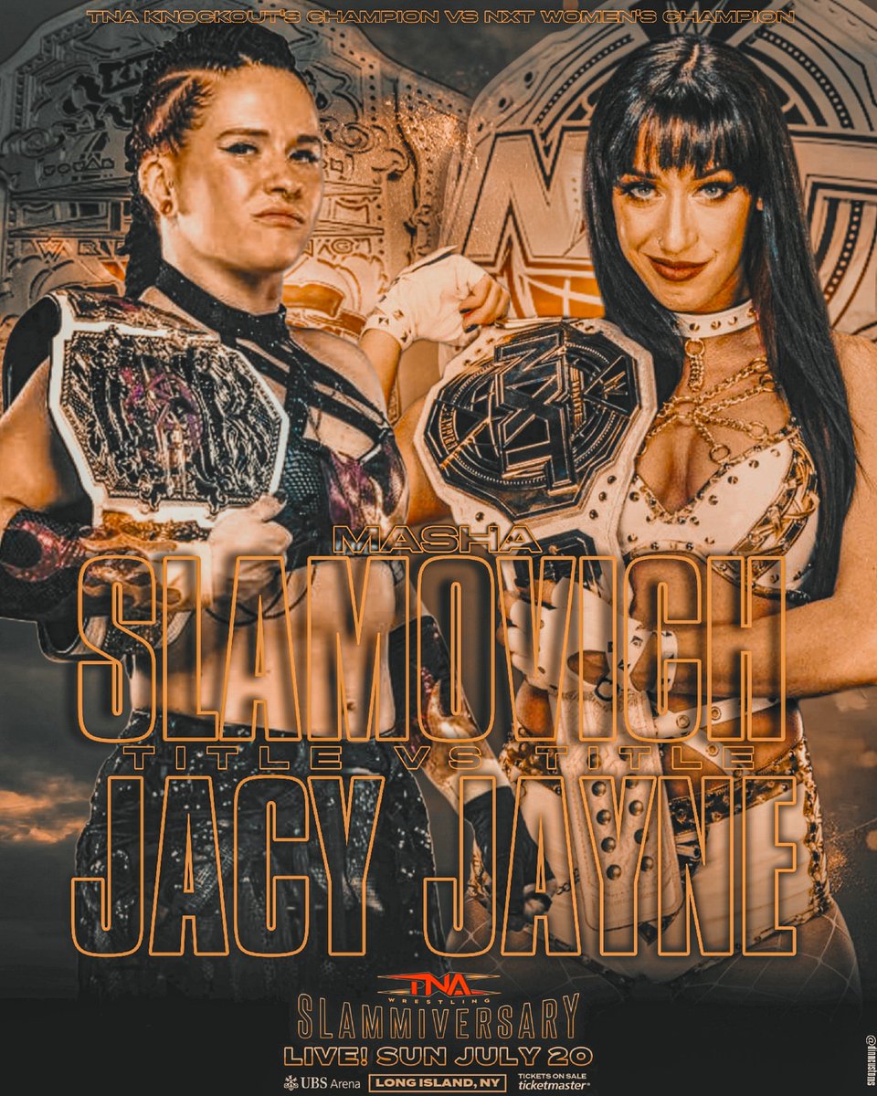 dinncustoms's tweet image. My part 1 on TNA Slammiversary artwork pack featuring AJ Styles, Masha Slamovich vs Jacy Jayne, Eleganve Brand vs The Iinspiration, and Tessa Blanchard vs Indi Hartwell
#TNASlammiversary