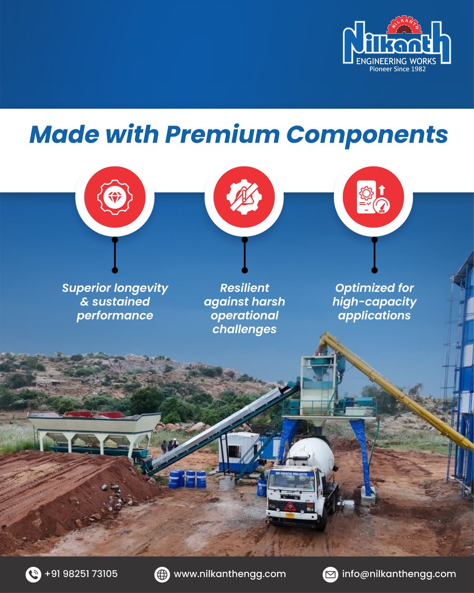 nilkanth_engg's tweet image. ⚡ Engineered for Relentless Power. Built for Unmatched Endurance.
#Nilkanth plants conquer extreme loads, outlast the rest, and deliver unstoppable performance — no downtime, only results.

#Nilkanth #EngineeredToEndure #BatchingExcellence #PerformanceDriven