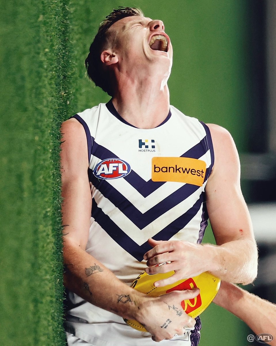 MichaelCWillson's tweet image. Josh Treacy after taking the match saving mark to seal the Dockers win by one point 🌟 #AFLPiesFreo
