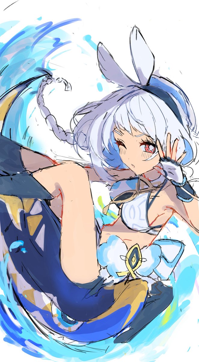 A_Qar_'s tweet image. 脳筋ビフォアフ
厚塗りです