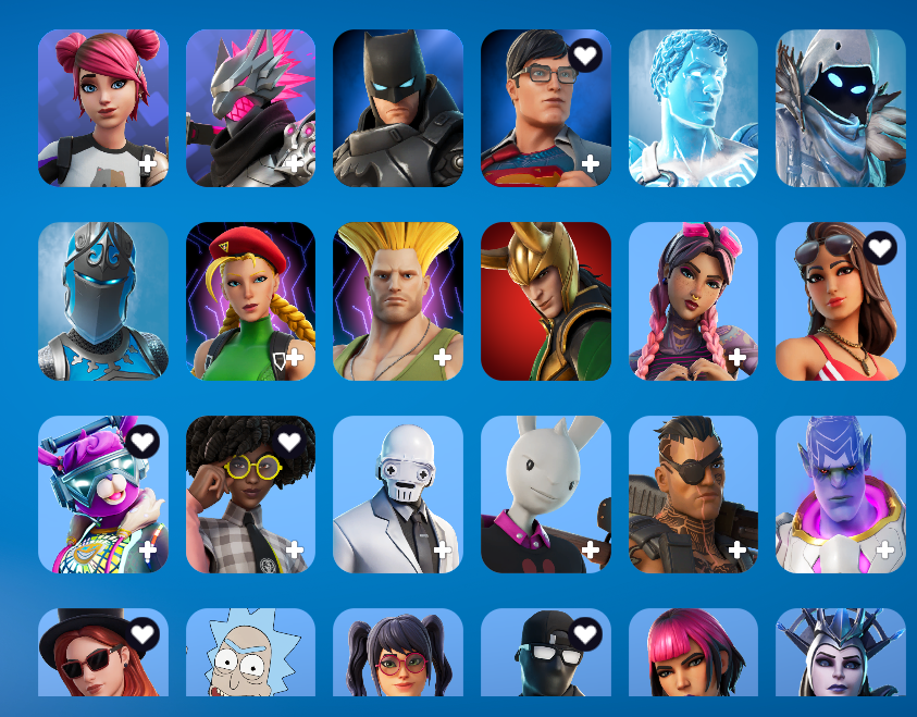 funnyfunnyuser's tweet image. ah. great. now when you search up the seven, even more skins show up!