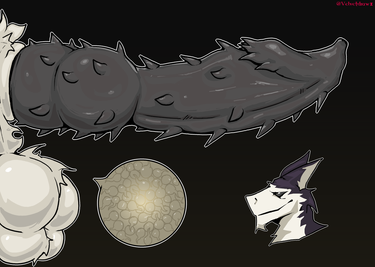 Velvetdraw's tweet photo. Last Spiky monster 

for: @_HyperControl https://t.co/KLsZsJogII