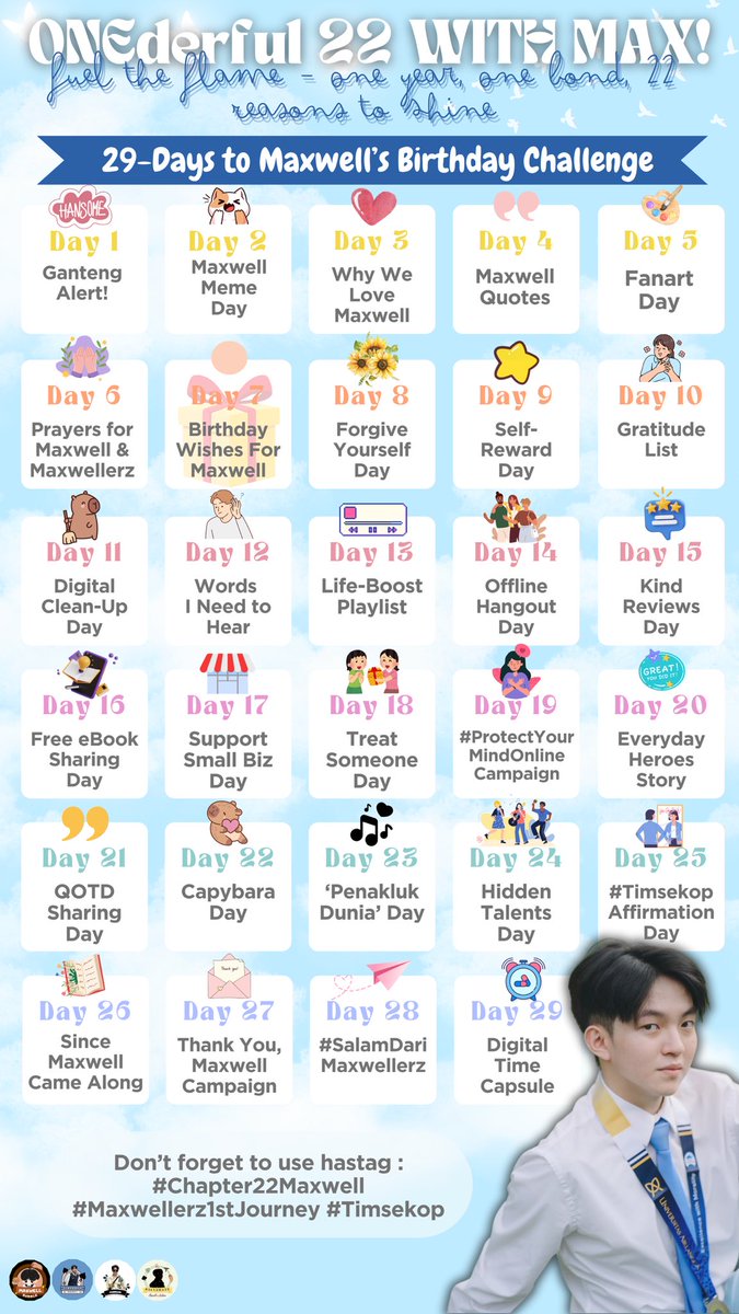 maxwell_bbl26's tweet photo. 𝟮𝟵 𝗱𝗮𝘆𝘀 𝘁𝗼 𝗠𝗮𝘅𝘄𝗲𝗹𝗹'𝘀 𝗯𝗶𝗿𝘁𝗵𝗱𝗮𝘆 𝗰𝗵𝗮𝗹𝗹𝗲𝗻𝗴𝗲❀˖°

a threads
𝗯𝘆 𝗢𝗡𝗘𝗱𝗲𝗿𝗳𝘂𝗹 𝟮𝟮 𝘄𝗶𝘁𝗵 𝗠𝗔𝗫
#Chapter22Maxwell #Maxwellerz1stJourney #timsekop https://t.co/iwY7UdQyFb