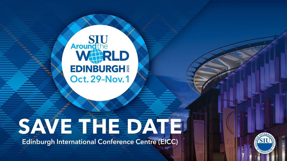 Dean Elterman (@drdeanelterman) on Twitter photo Societie International d'Urologie (SIU) is a urological society with more than 17,000 members from over 130 countries globally. This year, the SIU Congress will be held in Edinburgh from 29th October to 1st November.  (1/3) Societie International d'Urologie (SIU) is a urological society with more than 17,000 members from over 130 countries globally. This year, the SIU Congress will be held in Edinburgh from 29th October to 1st November.  (1/3)