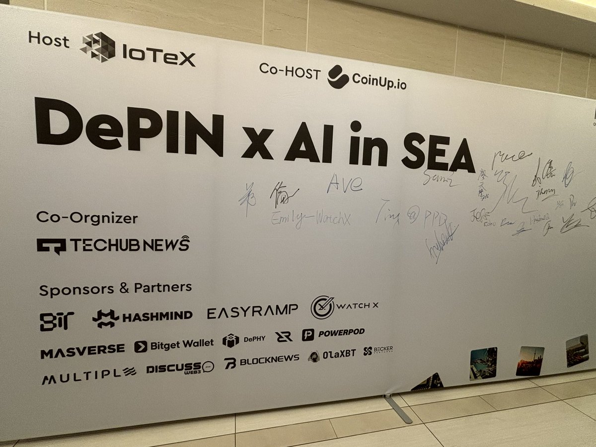 watchxnetwork's tweet image. 🚀 WatchX at Malaysia #BlockchainWeek!
We’re at DePIN+AI in SEA by at #DePIN+AI in SEA, hosted by @iotex_io at Malaysia Blockchain Week! 🌏
🔹 Seamless WEB2-WEB3 bridging
🔹 Health, payments & insurance
🔹 Your life, more efficient & secure
Come meet us & discover how DePIN…