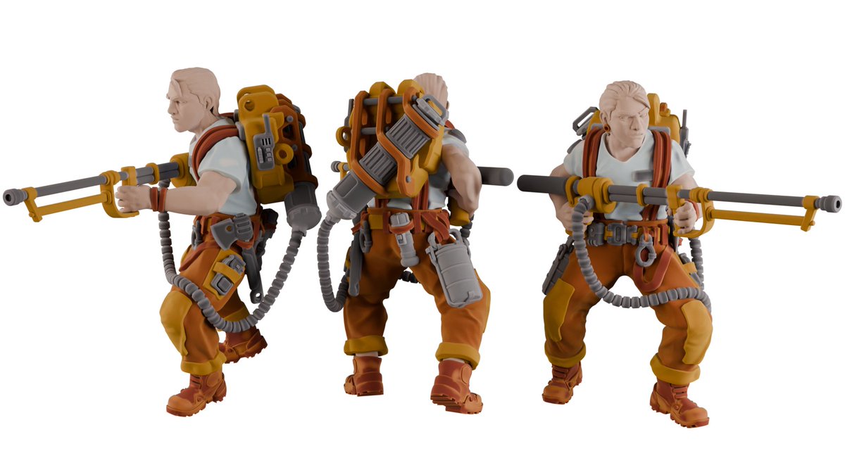 thelazyforger's tweet image. My second 28mm model - concepts from @PatsoCatso for equip and details, all done in blender and @getPlasticity !