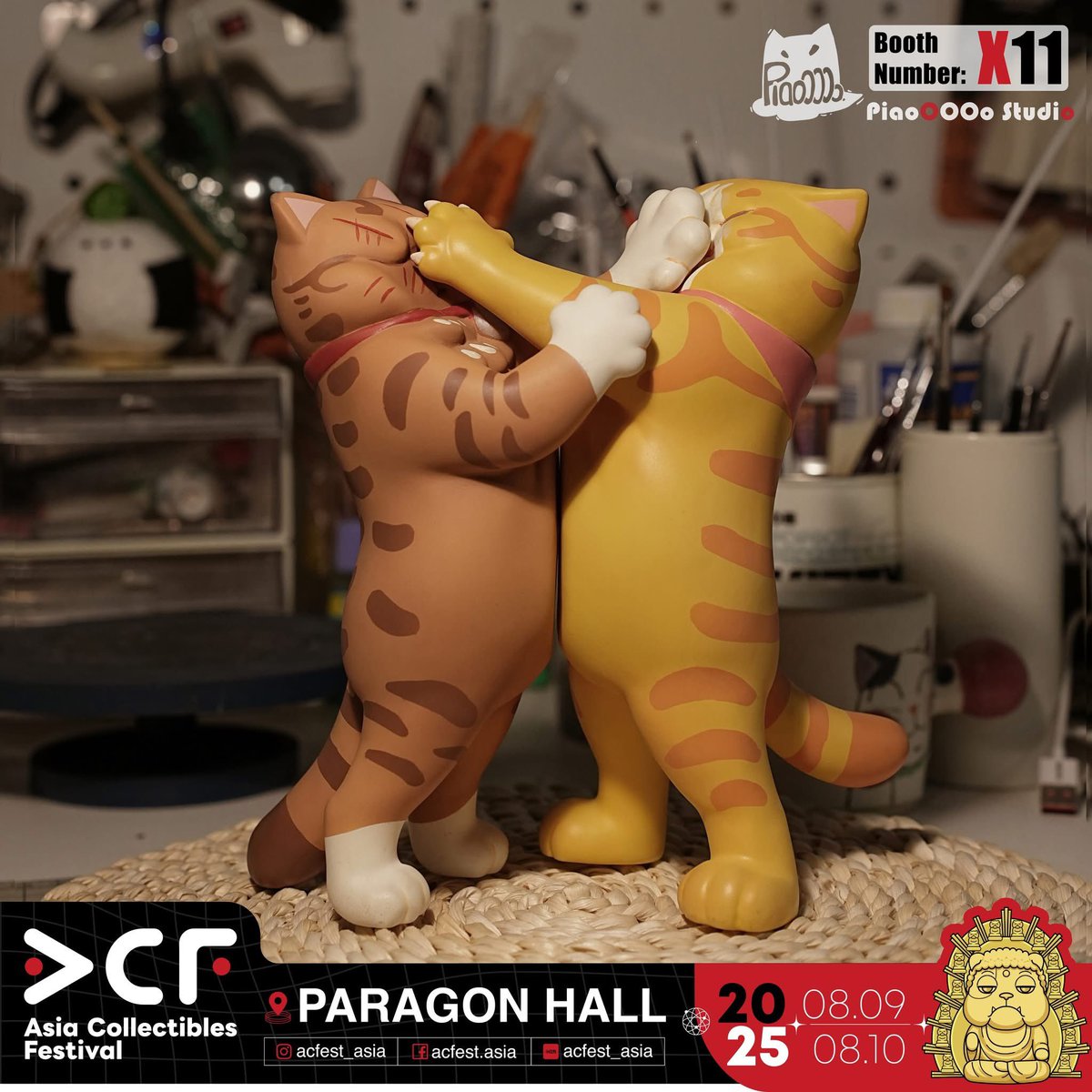 What a cute and funny “fighting cat ”

🐱 Meet PiaoOOOo Studio at #ACF2025!
From mischievous felines to fierce “Fighting Cats” — expect art toys with claws!

📍 Aug 9–10, 2025
📍 Paragon Hall, Bangkok

#ACF2025Bangkok #ArtToys