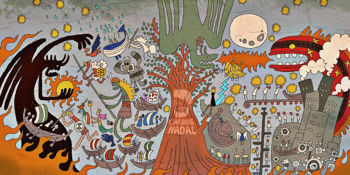 #ONEPIECE1155 || #ONEPIECE
Thread 🧵
[The Elbaf Mural - The Final War] Theory 📖

in this thread I will try to analyse Oda's writing for this Mural, Loki, The Red Line, and most importantly, the Final War...

let's begin
[1]