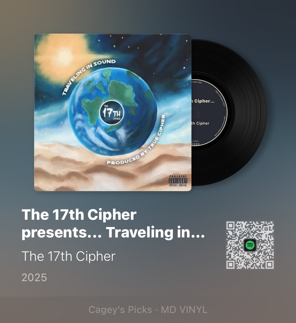 CageyProlific's tweet image. Whole lotta dopeness on this 17th Cipher album. Dark, dense beats and a slew of underground flame throwers on the mic. You can enjoy the LP and probably learn more about a few MCs.