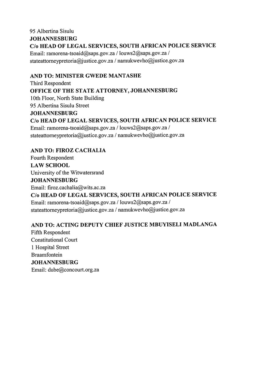 ConCourtSA's tweet image. (1/1) CCT 206/25 Jacob Gedleyihlekisa Zuma v President of the Republic of South Africa: Notice is hereby given that the Chief Justice has issued the following directions—