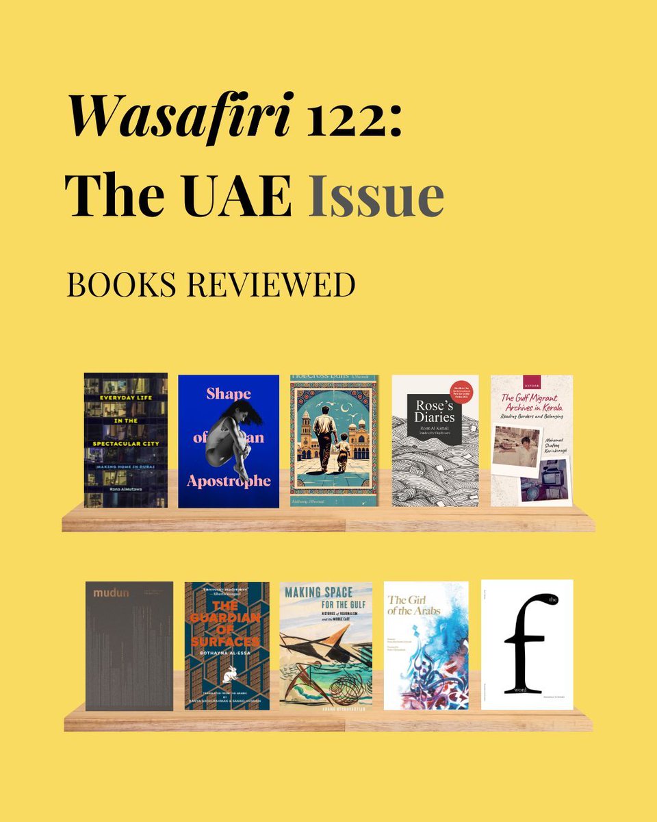 WasafiriMag's tweet image. The Reviews section of Wasafiri 122: The UAE Issue covers some of the latest contemporary poetry, research, fiction, and nonfiction coming out of the UAE and wider region.
Read now: buff.ly/hBuOxqB