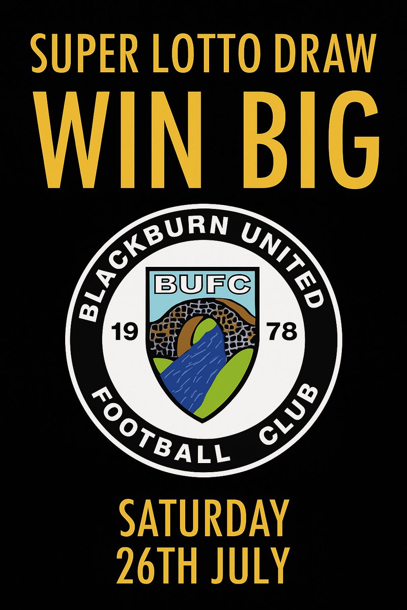 BlackburnUtdCSC's tweet image. Our First Team are doing a Super Lotto Draw! 🎉

The Community feedback, we Listen…..we’re giving you 5 chances to win £1,000 each! That’s right — 5 draws for 5 x £1,000 💷💥

Here’s how it works:
    •    If our lotto jackpot isn’t won on Wednesday 23rd July, we’ll hold a…