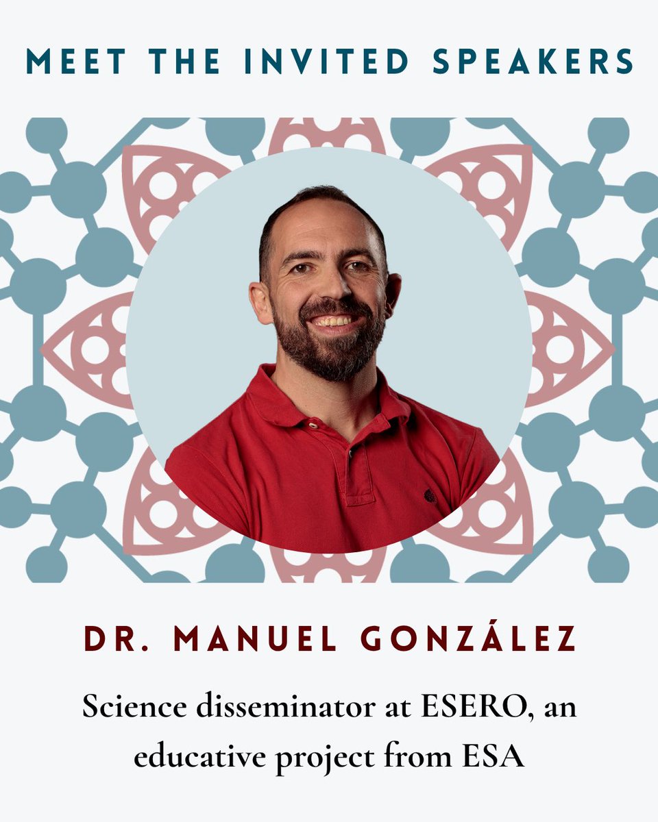 PhDday (@phddayiciqurv) on Twitter photo 🎉 Meet the third invited speaker!
Dr. Manuel González (<a href="/manolux4444/">Manuel González (Gallipato)</a>) is a science disseminator, member of the science comedy group <a href="/BigVanCiencia/">Big Van Ciencia</a>, and currently working as the project manager of <a href="/EseroSp/">ESERO Spain</a>, an educative project from <a href="/esa/">European Space Agency</a> coordinated in Spain from <a href="/ParqueCiencias/">Parque De las Ciencias</a>. 🎉 Meet the third invited speaker!
Dr. Manuel González (<a href="/manolux4444/">Manuel González (Gallipato)</a>) is a science disseminator, member of the science comedy group <a href="/BigVanCiencia/">Big Van Ciencia</a>, and currently working as the project manager of <a href="/EseroSp/">ESERO Spain</a>, an educative project from <a href="/esa/">European Space Agency</a> coordinated in Spain from <a href="/ParqueCiencias/">Parque De las Ciencias</a>.