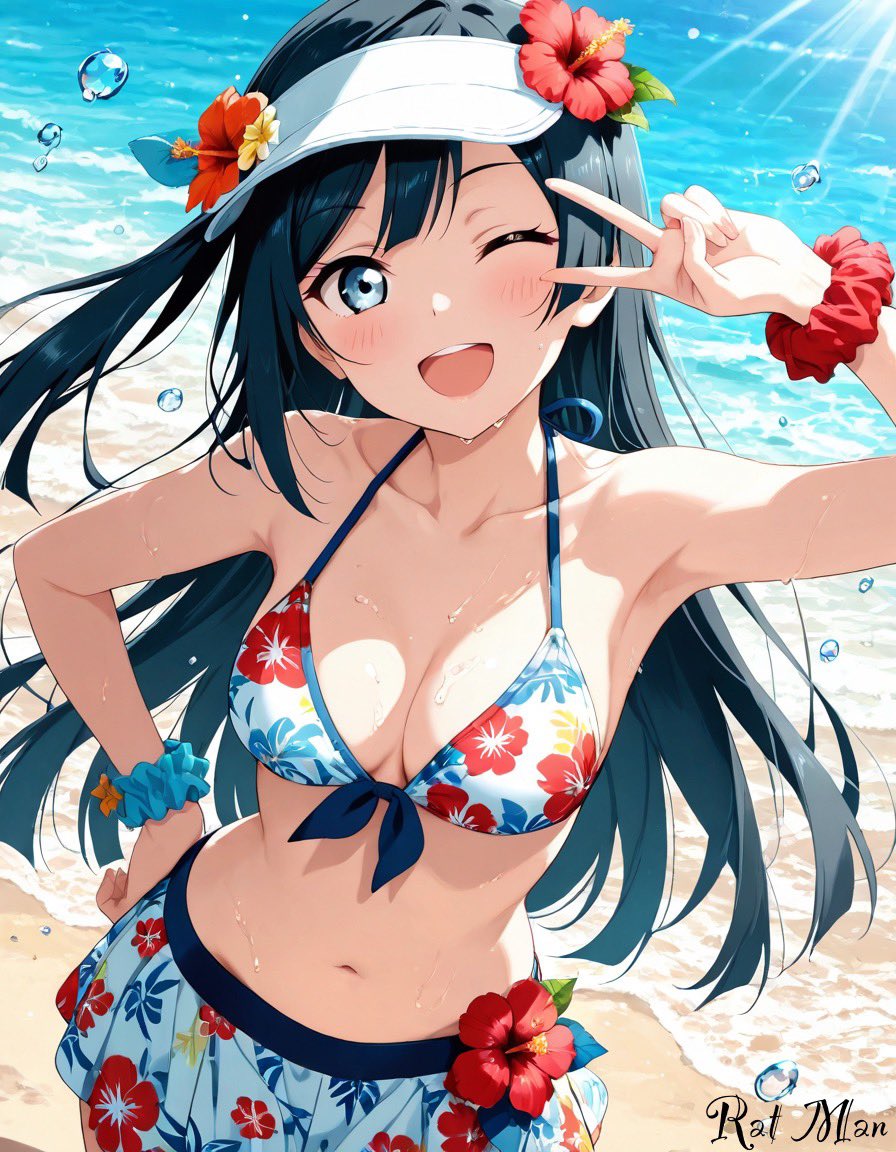 厳選漏れ】 【#今日のラブライブ・水着編】 せつな❤️ (スカート