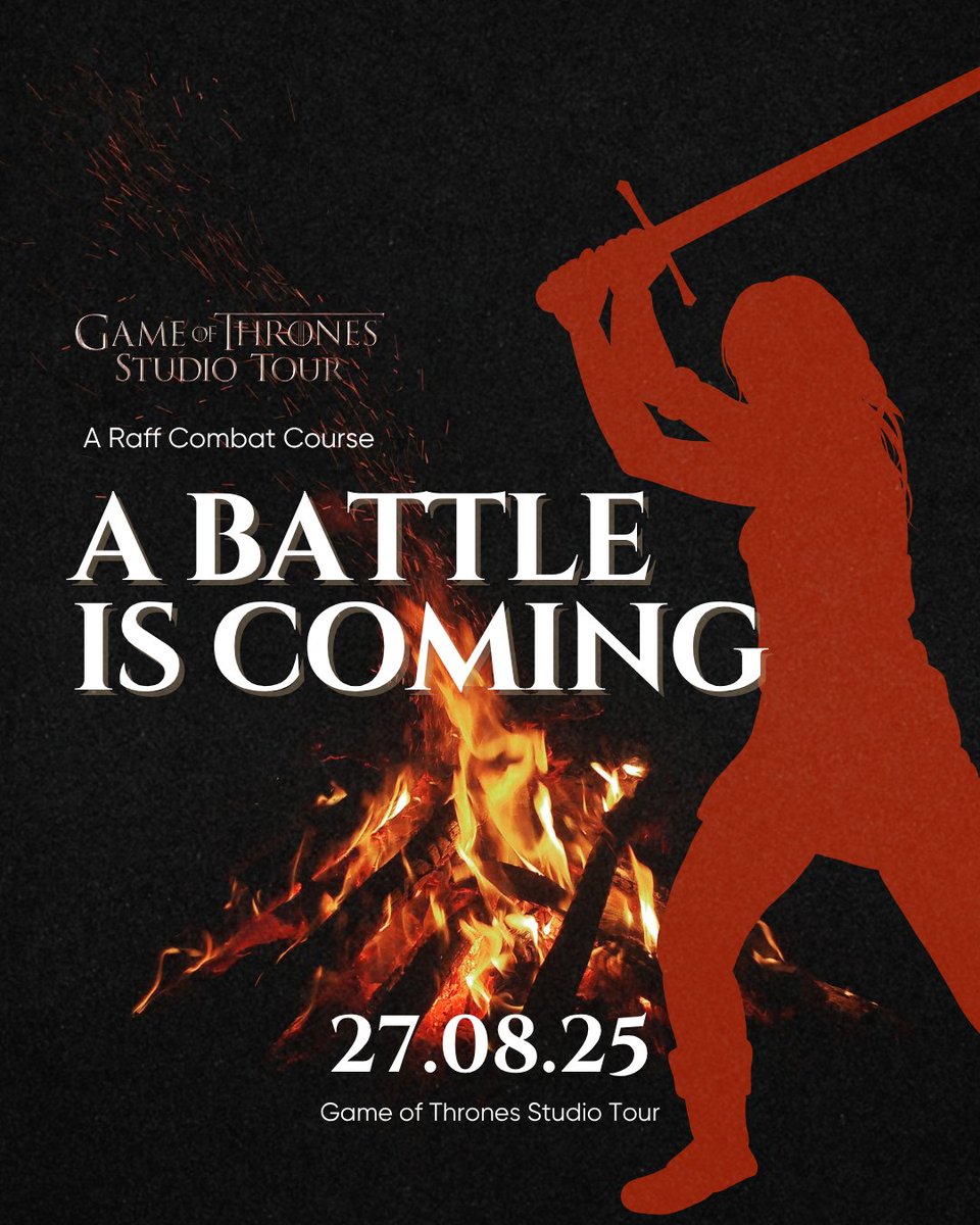 Unleash your inner warrior ⚔️

Train like a true fighter at the Game of Thrones Studio Tour in our exclusive Stage Combat Course — led by a world-class pro! No experience needed. Just bring your fire 🔥

Spaces are limited - book now through the link in our bio 🔗