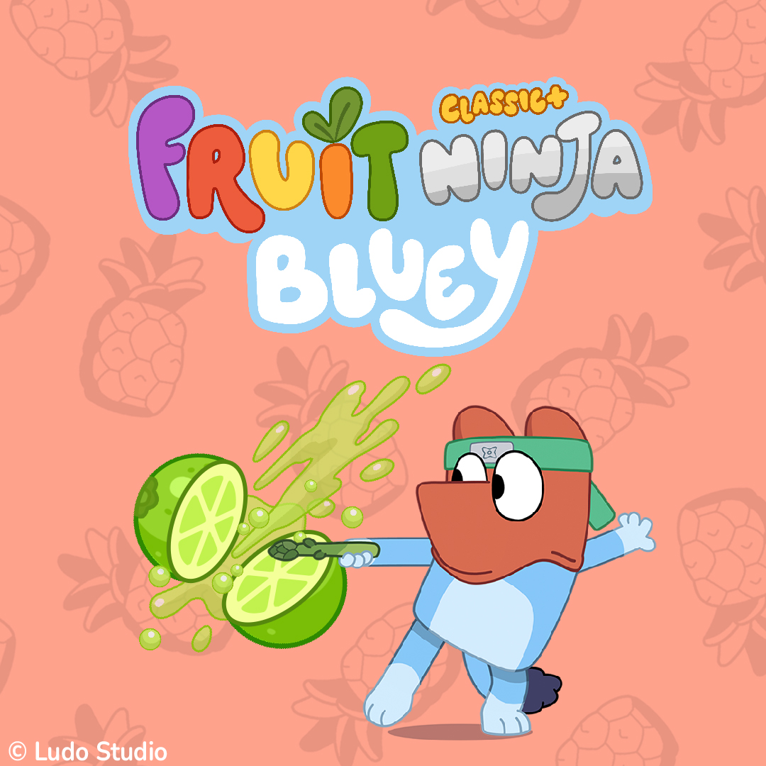 Halfbrick's tweet image. The Asparagus Event is now live in Bluey x Fruit Ninja Classic+!

Let&apos;s play! halfbrick.link/SM_X_BxFNC

Grab your free Apple Arcade code here: halfbrick.com/applearcade/bl…