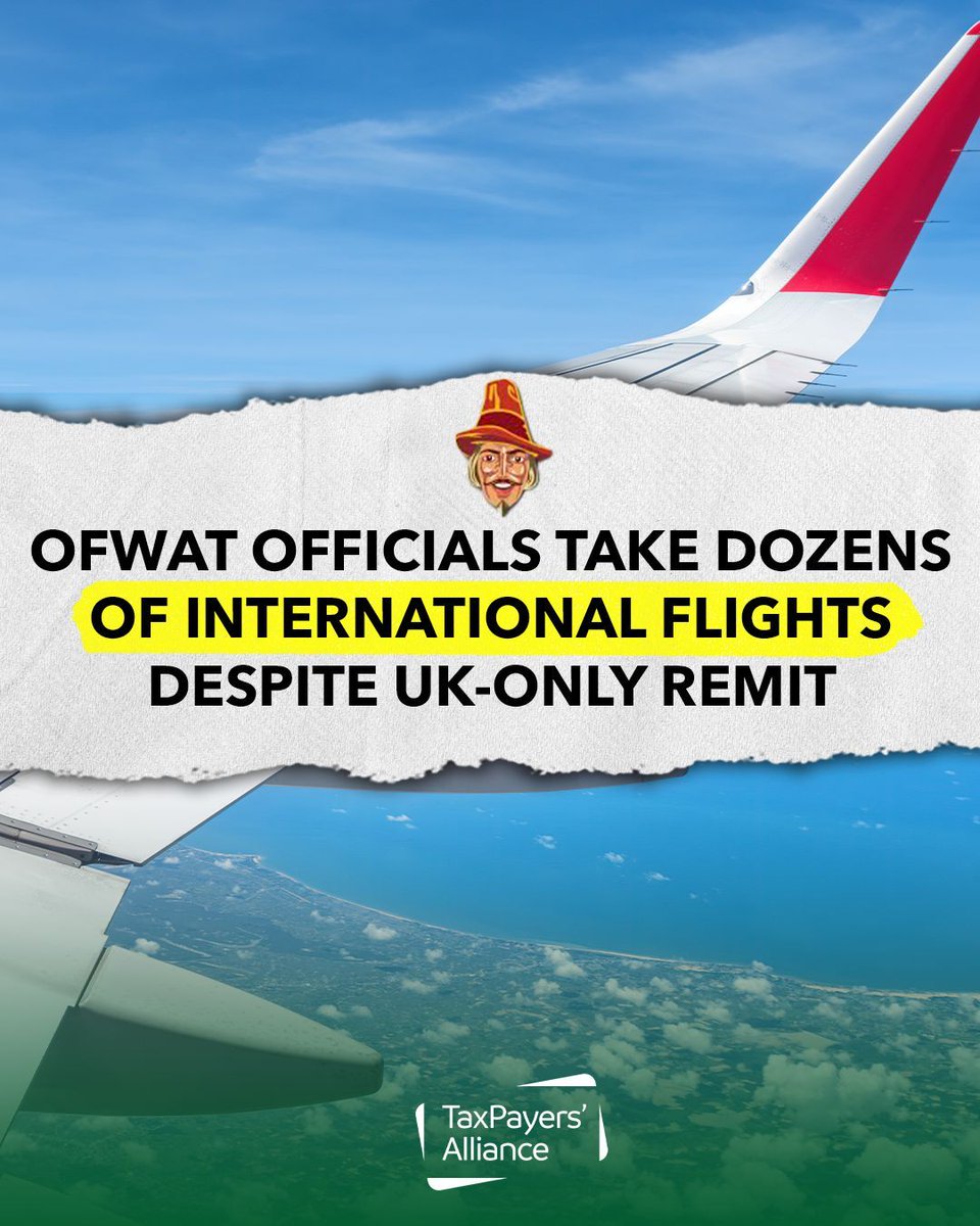 the_tpa's tweet image. We found that Ofwat, the water regulator, had been sending officials off on foreign jollies around the world despite only having a British remit 🤔
Quangocras wasting taxpayers' money - again! 🤢
order-order.com/2025/07/18/exc…