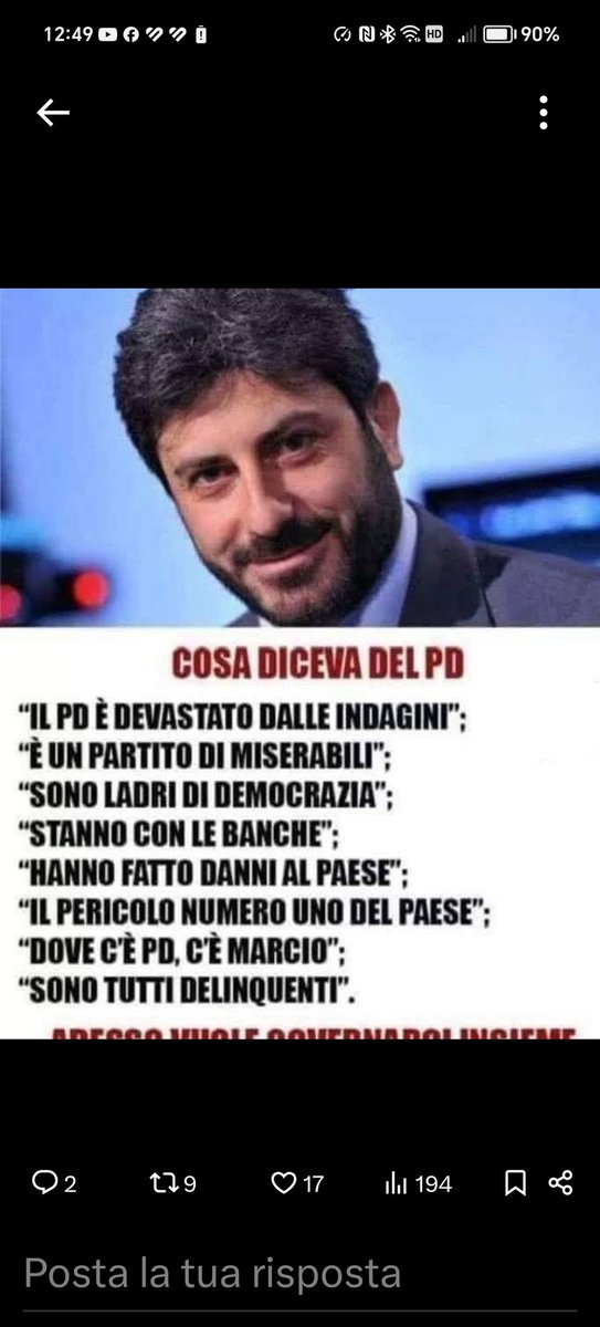 laura_ceruti's tweet image. #DeLuca è una delle più grandi delusioni del PD, un conto è aderire ad una coalizione per battere la destra, un conto è accettare la candidatura di uno dei peggiori elementi di un movimento che proprio lui ha sempre schifato più di tutti, Fico! Uno che si esprimeva così vs il PD