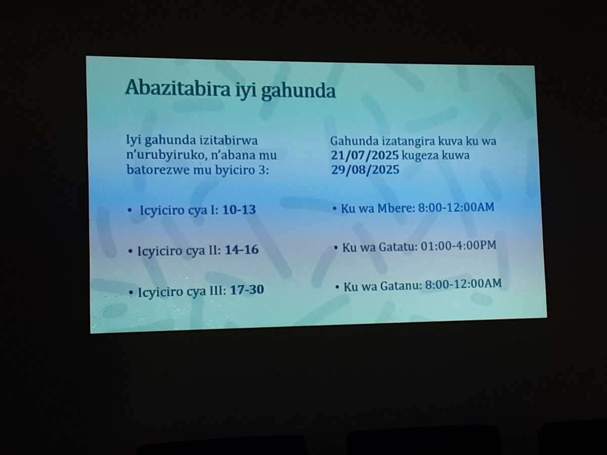 None <a href="/KayonzaDistrict/">Kayonza District</a>  habaye amahugurwa y'abatoza  baturutse mu mirenge 12 bazatoza muri gahunda y'Intore mu biruhuko 2025 iteganyijwe kuva taliki ya 23 Nyakanga kugeza 29 Kanama 2025.  Gahunda yayobowe  V/Mayor <a href="/Harelimanajd/">J. Damascene</a> <a href="/BoscoNyemazi/">Nyemazi John Bosco</a> <a href="/jnabdallah/">UTUMATWISHIMA</a>