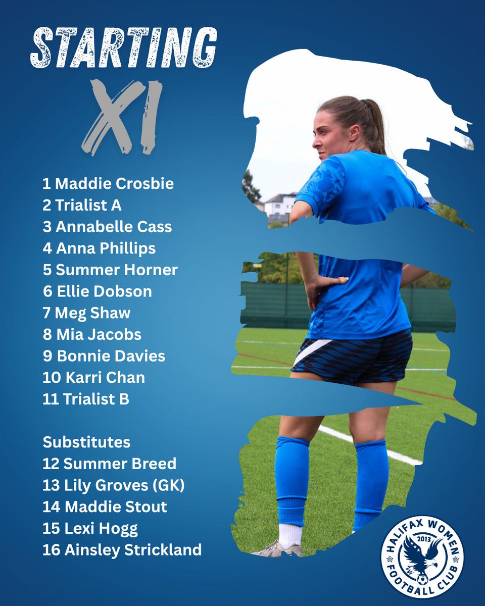 Here is your Halifax starting 11 and subs! Kick off is 30 minutes away here in Cheadle! 

#Preseason #FlyTogether