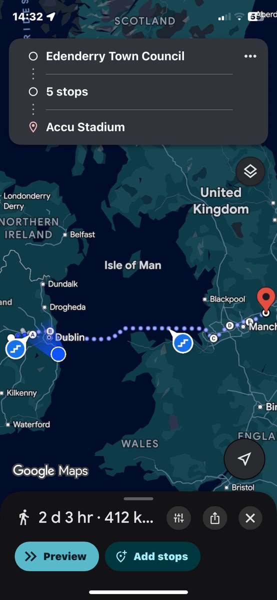 Wlshie7's tweet image. 🚶♂️ walking from Edenderry 🇮🇪 to the Accu Stadium 🇬🇧 — over 400k — to raise £5000 & €5000 for @HTAFC Foundation and @PietaHouse 💙💛
Every step counts. 🙌
Every donation matters. 🙏
@KevinNagleMLS
#CharityWalk #HTAFC #Pieta #MentalHealthMatters #UTT #WalkForHope