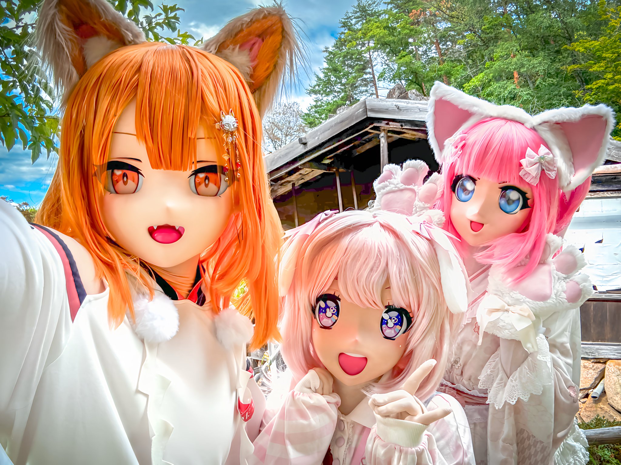 れ*ゃ様 コヤンイサムチョン♡ピンクパンダ着ぐるみ！苺に変身リトルサンダーちゃん ♡*♡様 着ぐるみピンクうさぎリトルサンダーちゃん コヤン