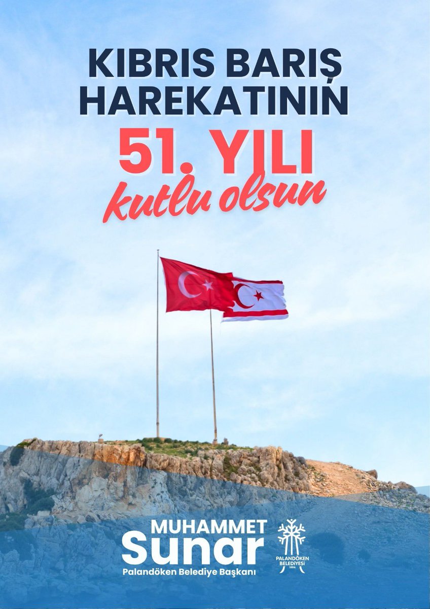 • Milletimizin kararlılığıyla, ordumuzun kahramanlığıyla ve aziz şehitlerimizin fedakârlığıyla tarihe altın harflerle yazılan Kıbrıs Barış Harekâtı’nın 51. yıl dönümünü gururla, minnetle ve iftiharla anıyoruz.