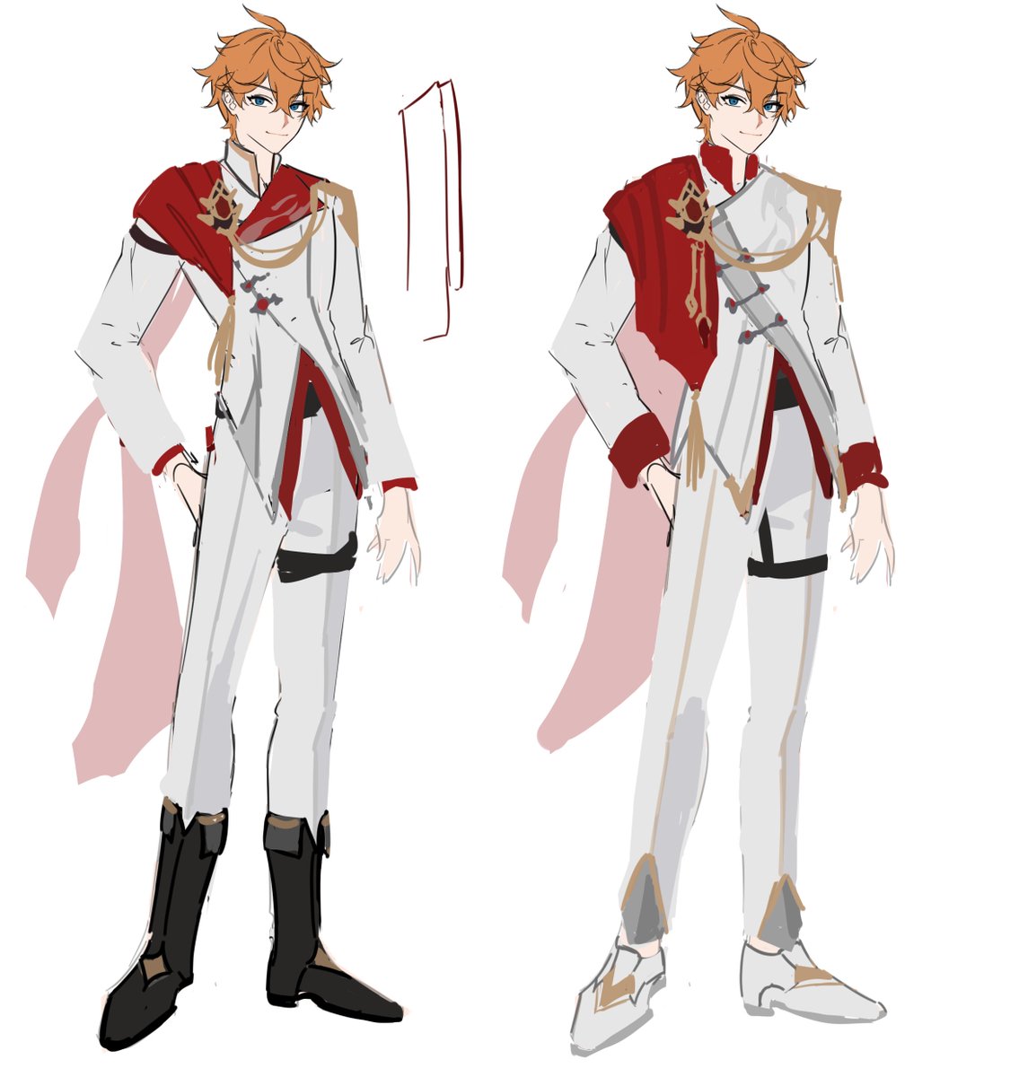 maouwci's tweet image. some very self indulgent designs I did for childe hehee