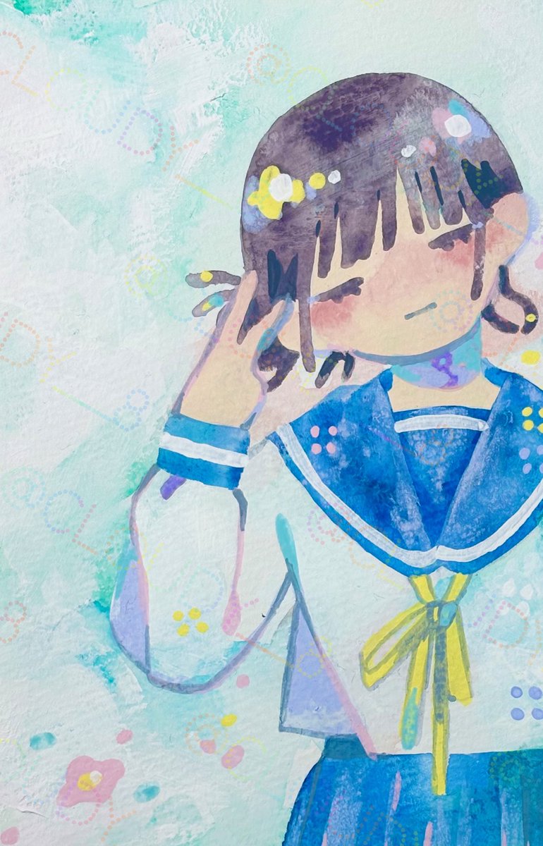 cloudy__8's tweet image. #夏の創作クラスタフォロー祭り 
#三連休はフォロワーさんが増えるらしい
🌼アクリルガッシュ
🌼アンニュイなセーラー服ちゃん
メディア欄も覗いてくれたら嬉しいです🌼