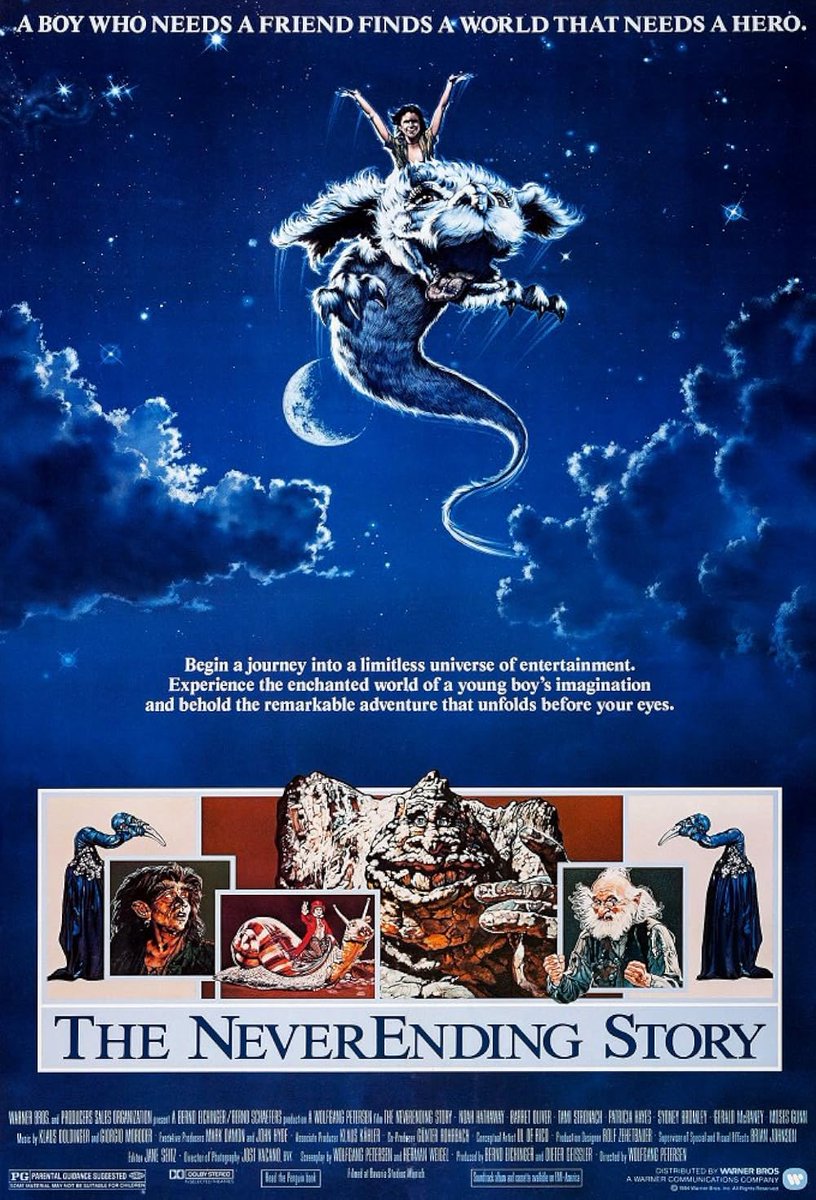 BatQuinn5801's tweet image. Happy 41st anniversary to The NeverEnding Story, based on Michael Ende’s novel of the same name. With a budget of fifty million Deutsche Mark (about twenty-seven million dollars), this was the most expensive film ever produced in Germany at the time.