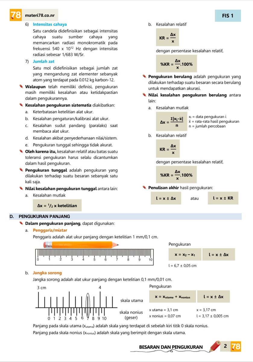 butteflymel's tweet image. MATERI TKA FISIKA🧚🏻

[ Besaran dan Pengukuran ]

jangan lupa rt &amp;amp; likee🍒📸
klik #StudyOdi untuk dapat kan
sumber belajar lain nya🙌🏻🤍

ch belajar : whatsapp.com/channel/0029Vb…

#KEJARPTN #studytwt #AMBISVERSE #UTBK2026 #PTN2026 #BERANDA #TKA