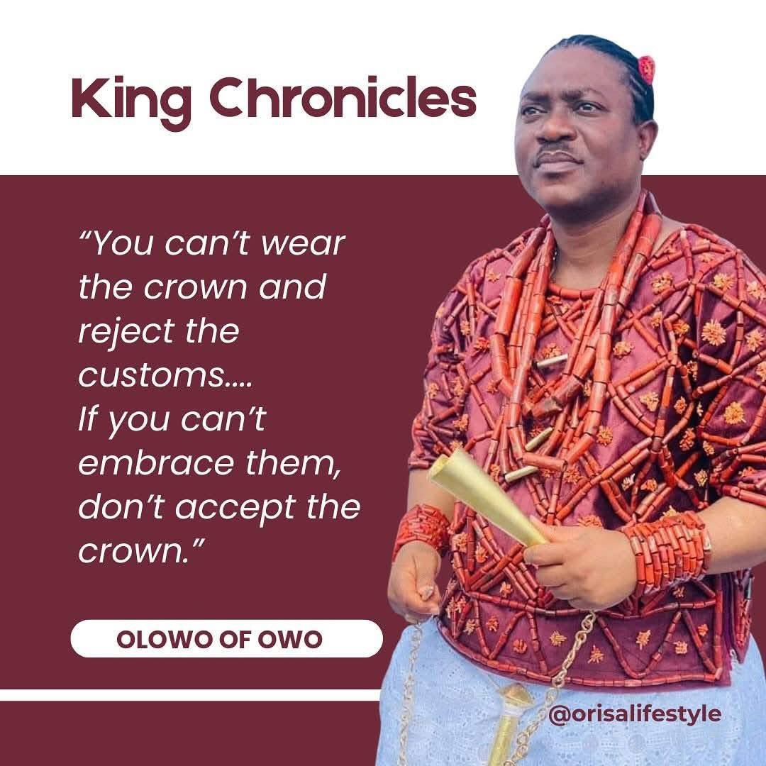 This applies to every king in Yorubaland
